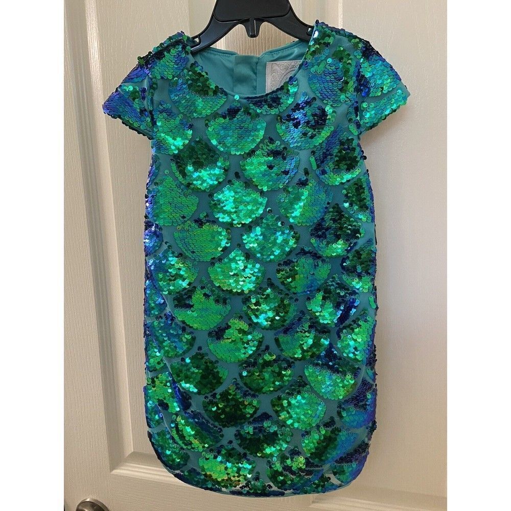 Disney Princess Boutique Ariel Reversible Sequin Dress Little Mermaid Girls Sz 3